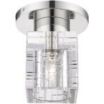 46180-35 1 Light Polished Nickel Crystal Semi-Flush-Lighting LumensSemi Flush