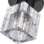 46180-46 1 Light Black Chrome Crystal Semi-Flush-Lighting LumensSemi Flush