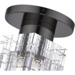 46180-46 1 Light Black Chrome Crystal Semi-Flush-Lighting LumensSemi Flush