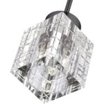 46181-46 1 Light Black Chrome Crystal Single Pendant-Lighting LumensPendant Lights