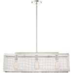 6.5 inch 3 Light Brushed Nickel Chandelier with Brushed Nickel Stainless Mesh Shade-Lighting LumensChandeliers