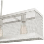 6.5 inch 3 Light Brushed Nickel Chandelier with Brushed Nickel Stainless Mesh Shade-Lighting LumensChandeliers