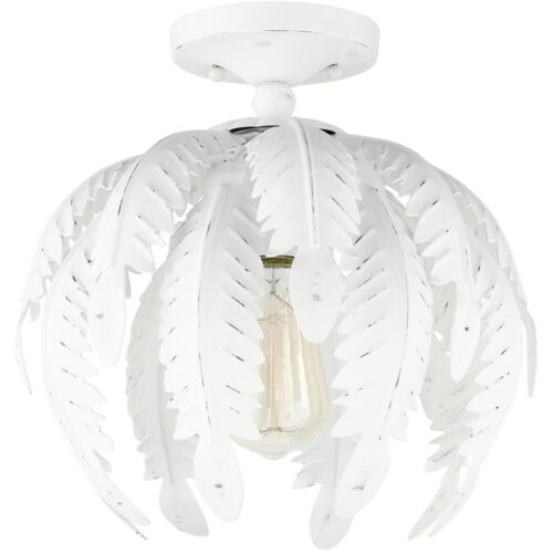 46231-60 1 Light Antique White Semi Flush-Lighting LumensSemi Flush