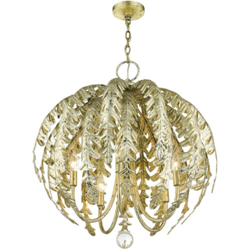 46235-28 5 Light Winter Gold Chandelier-Lighting LumensChandeliers