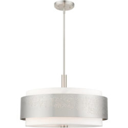 46255-91 5 Light Brushed Nickel Chandelier-Lighting LumensChandeliers