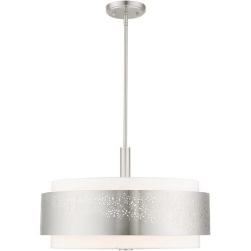 46255-91 5 Light Brushed Nickel Chandelier-Lighting LumensChandeliers