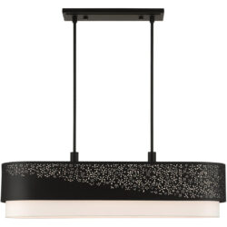 46258-04 6 Light Black Linear Chandelier-Lighting LumensChandeliers