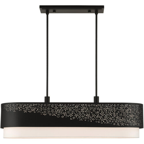 46258-04 6 Light Black Linear Chandelier-Lighting LumensChandeliers