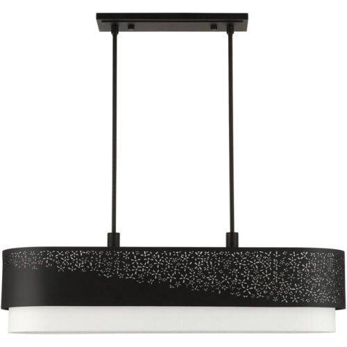 46258-04 6 Light Black Linear Chandelier-Lighting LumensChandeliers