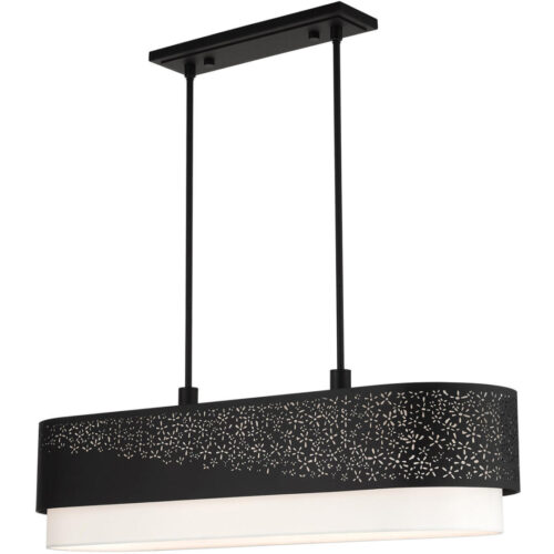 46258-04 6 Light Black Linear Chandelier-Lighting LumensChandeliers