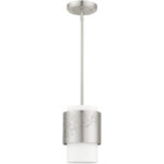 46259-91 1 Light Brushed Nickel Pendant-Lighting LumensPendant Lights