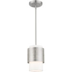 46259-91 1 Light Brushed Nickel Pendant-Lighting LumensPendant Lights