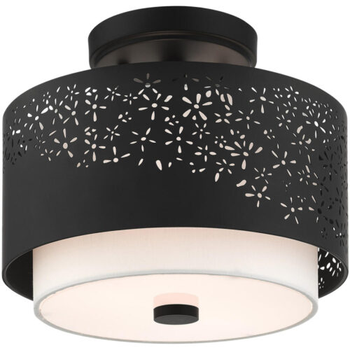 46267-04 2 Light Black Semi Flush-Lighting LumensSemi Flush