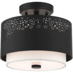 46267-04 2 Light Black Semi Flush-Lighting LumensSemi Flush