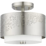 46267-91 2 Light Brushed Nickel Semi Flush-Lighting LumensSemi Flush