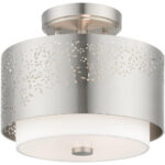 46267-91 2 Light Brushed Nickel Semi Flush-Lighting LumensSemi Flush