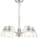 46335-91 5 Light Brushed Nickel Chandelier-Lighting LumensChandeliers