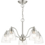 46335-91 5 Light Brushed Nickel Chandelier-Lighting LumensChandeliers