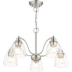 46335-91 5 Light Brushed Nickel Chandelier-Lighting LumensChandeliers