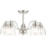 46335-91 5 Light Brushed Nickel Chandelier-Lighting LumensChandeliers