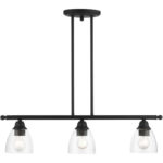 46337-04 3 Light Black Linear Chandelier-Lighting LumensChandeliers