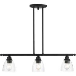 46337-04 3 Light Black Linear Chandelier-Lighting LumensChandeliers