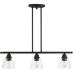 46337-04 3 Light Black Linear Chandelier-Lighting LumensChandeliers