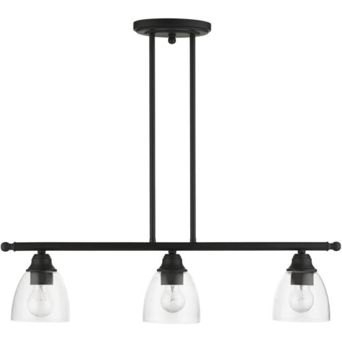 46337-04 3 Light Black Linear Chandelier-Lighting LumensChandeliers