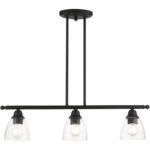 46337-04 3 Light Black Linear Chandelier-Lighting LumensChandeliers