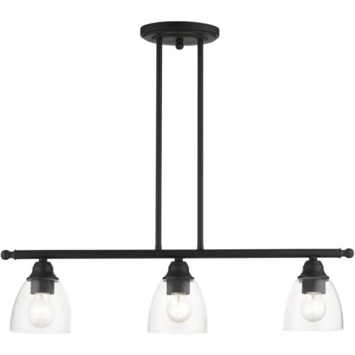 46337-04 3 Light Black Linear Chandelier-Lighting LumensChandeliers