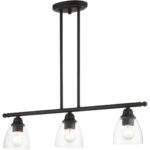 46337-04 3 Light Black Linear Chandelier-Lighting LumensChandeliers