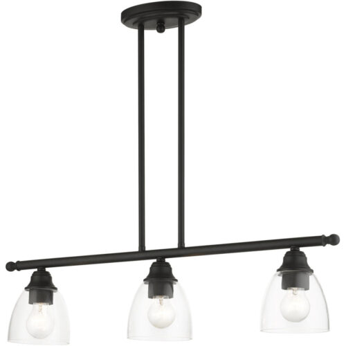 46337-04 3 Light Black Linear Chandelier-Lighting LumensChandeliers