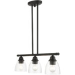 46337-04 3 Light Black Linear Chandelier-Lighting LumensChandeliers