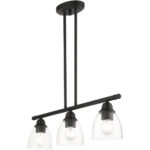 46337-04 3 Light Black Linear Chandelier-Lighting LumensChandeliers