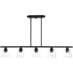 46338-04 5 Light Black Linear Chandelier-Lighting LumensChandeliers