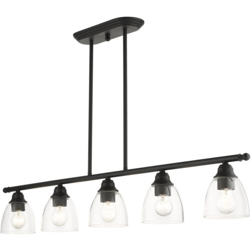 46338-04 5 Light Black Linear Chandelier-Lighting LumensChandeliers