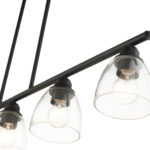 46338-04 5 Light Black Linear Chandelier-Lighting LumensChandeliers