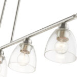 46338-91 5 Light Brushed Nickel Linear Chandelier-Lighting LumensChandeliers