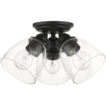 46339-04 3 Light Black Flush Mount-Lighting LumensBath/Flush Mounts