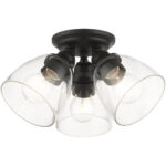 46339-04 3 Light Black Flush Mount-Lighting LumensBath/Flush Mounts