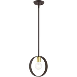 46411-07 1 Light Bronze Pendant-Lighting LumensPendant Lights