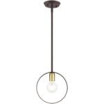 46411-07 1 Light Bronze Pendant-Lighting LumensPendant Lights