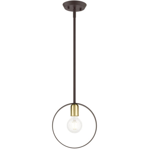 46411-07 1 Light Bronze Pendant-Lighting LumensPendant Lights