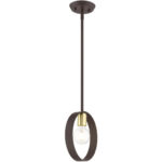 46411-07 1 Light Bronze Pendant-Lighting LumensPendant Lights