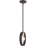 46411-07 1 Light Bronze Pendant-Lighting LumensPendant Lights