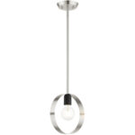 46411-91 1 Light Brushed Nickel Pendant-Lighting LumensPendant Lights