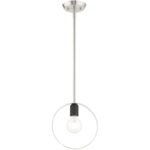 46411-91 1 Light Brushed Nickel Pendant-Lighting LumensPendant Lights