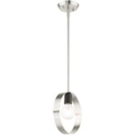 46411-91 1 Light Brushed Nickel Pendant-Lighting LumensPendant Lights