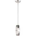 46411-91 1 Light Brushed Nickel Pendant-Lighting LumensPendant Lights