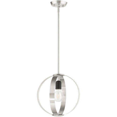 46413-91 1 Light Brushed Nickel Pendant-Lighting LumensPendant Lights